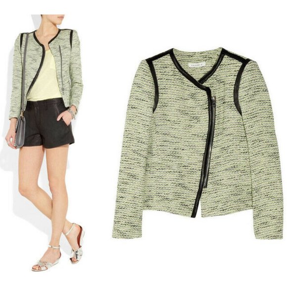 NEW SANDRO vertige tweed jacket size 36 - Picture 1 of 5